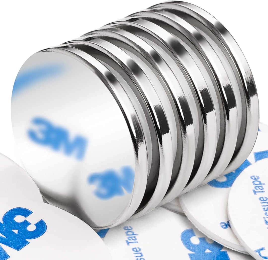 Magnete Stark, 6 Stück 30 x 3 mm 8 KG Ziehen Neodym Magnete Extra Stark, Magnete für Magnettafel, Ma