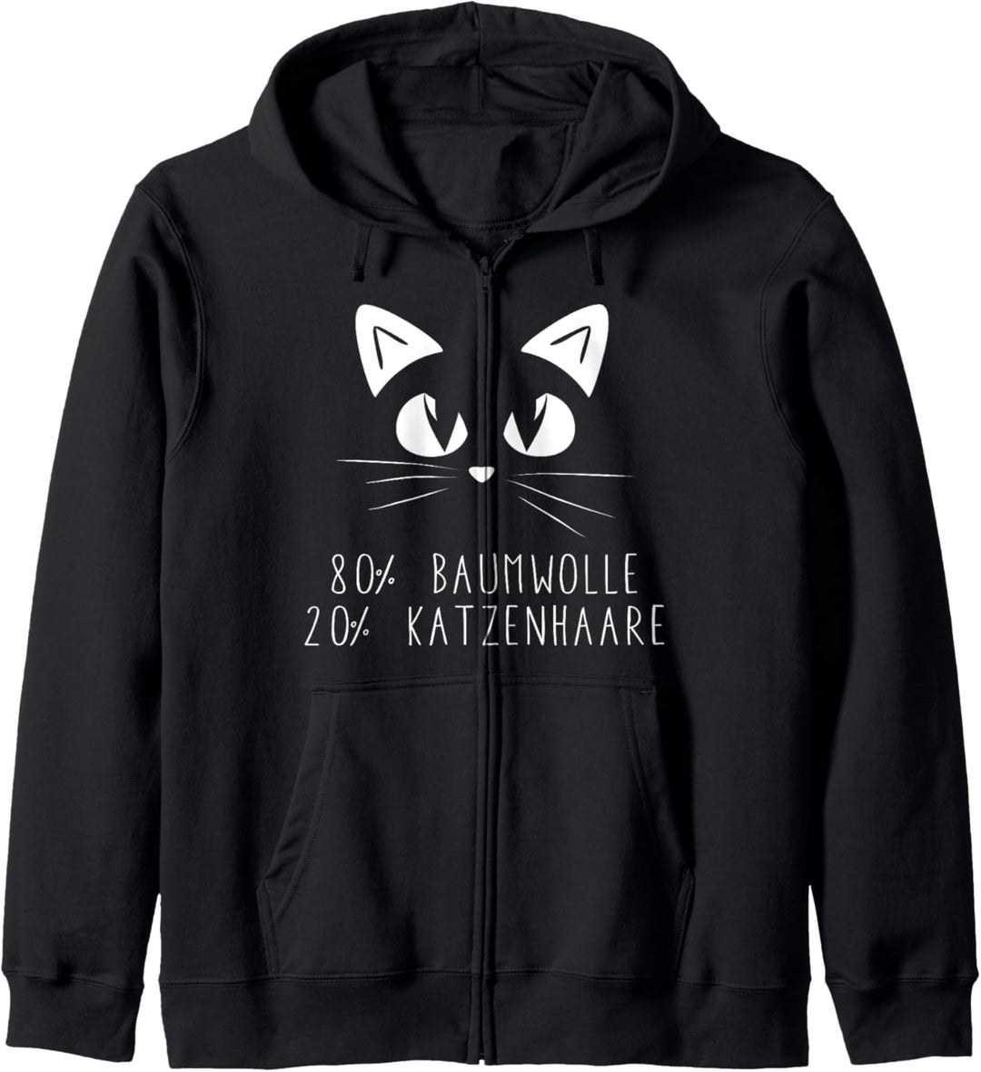 Baumwolle Katzenhaare - Cat Sprüche - Katzen Kapuzenjacke