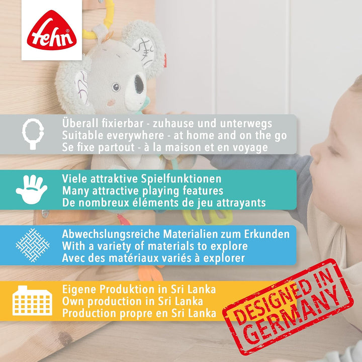 Fehn Otter Aktivitäty-Spirale, Motorikspielzeug mit Lernfunktionen zum Berühren, Fühlen und Spielen,