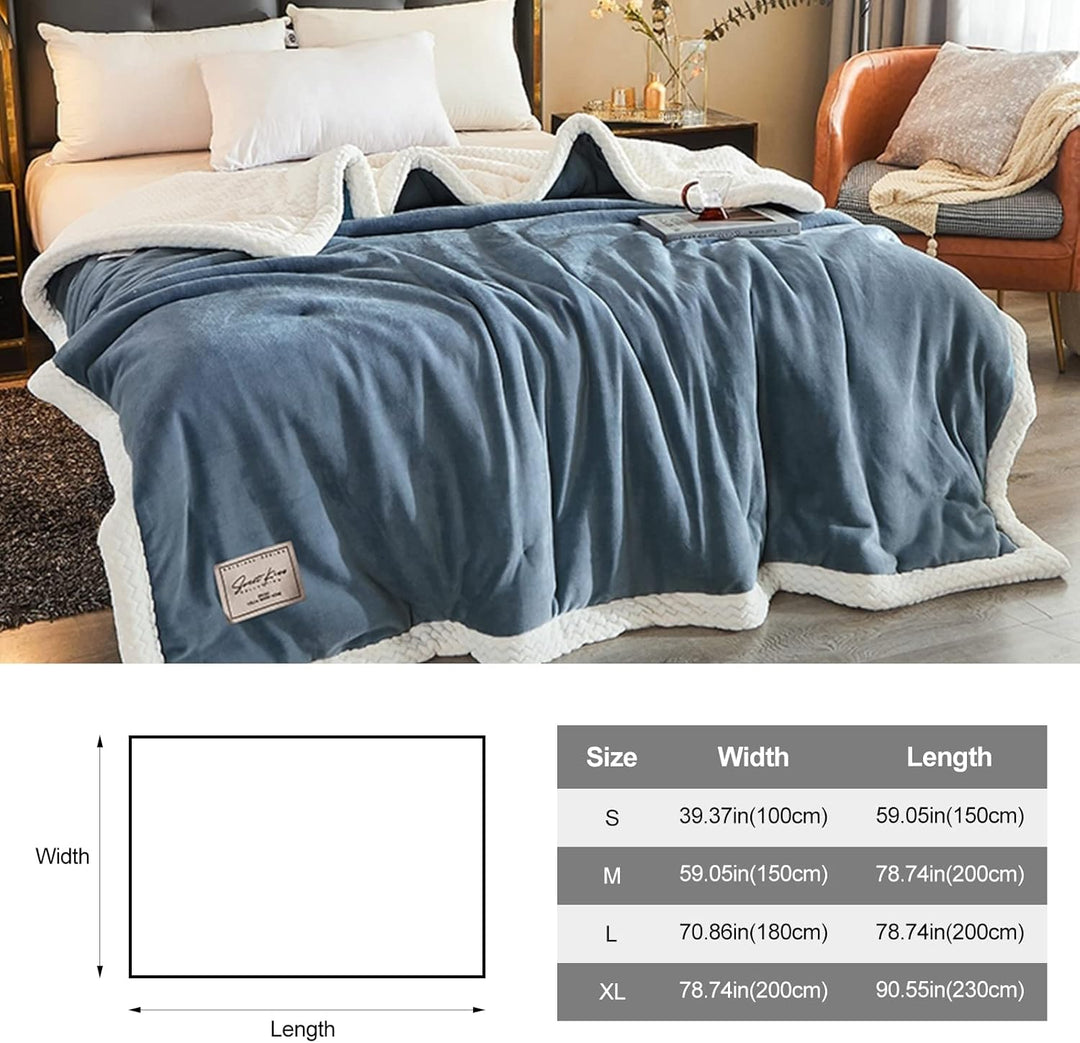 Ergocar Fleecedecke, Kuscheldecke Flauschig Weich und Warme, Sherpa Decke Doppelgesicht Dicke Decke,