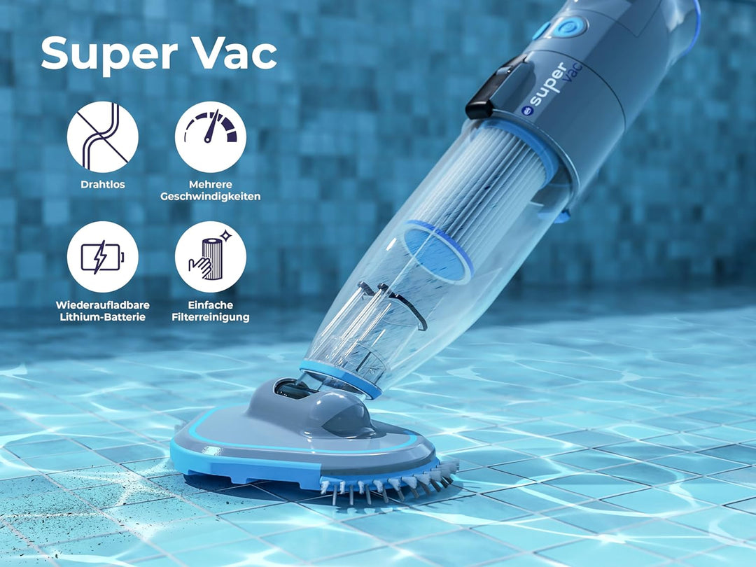 Gre VCB10P – Automatischer Bodenreiniger Super Vac, mehrfach Geschwindigkeit, für Aufstell- und Einb