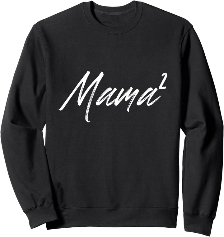 Mama2 Mami Im Quadrat Lustig Stolze Mutti Mutter Von Zwei Sweatshirt