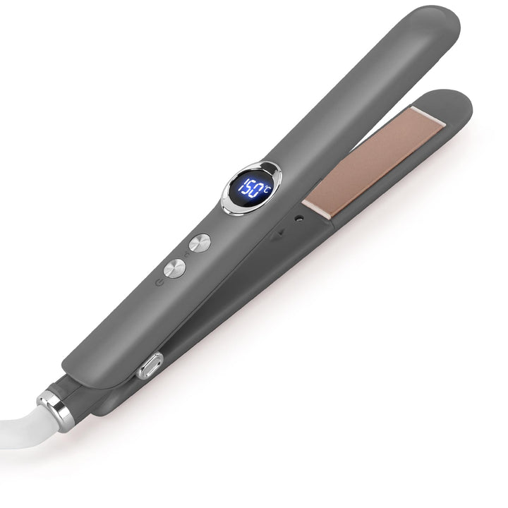 BESTBOMG 2 in 1 Haarglätter Glätteisen Locken und Glätten mit LED-Display, Keramikplatte Schnellaufh