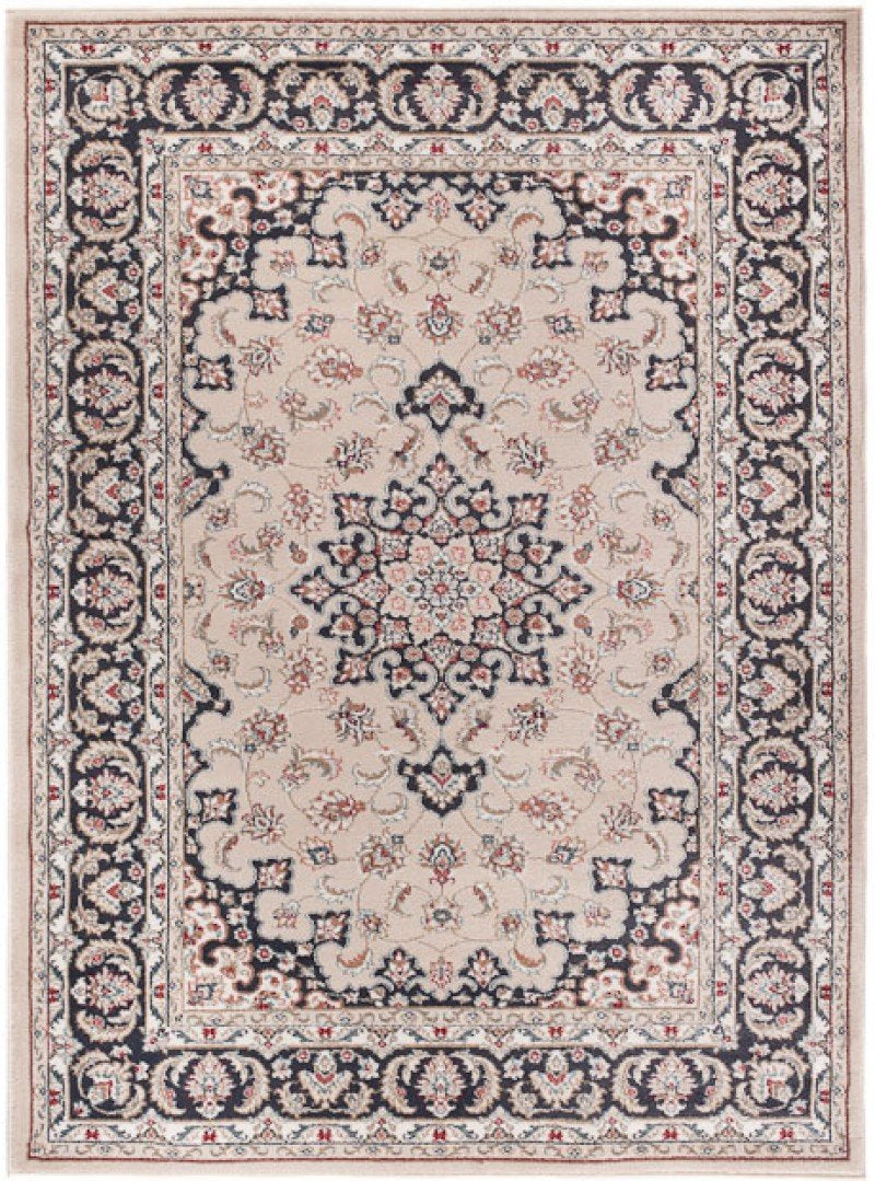 Carpeto Rugs Traditioneller Klassischer Teppich für Ihre Wohnzimmer - Beige Schwarz - Perser Orienta