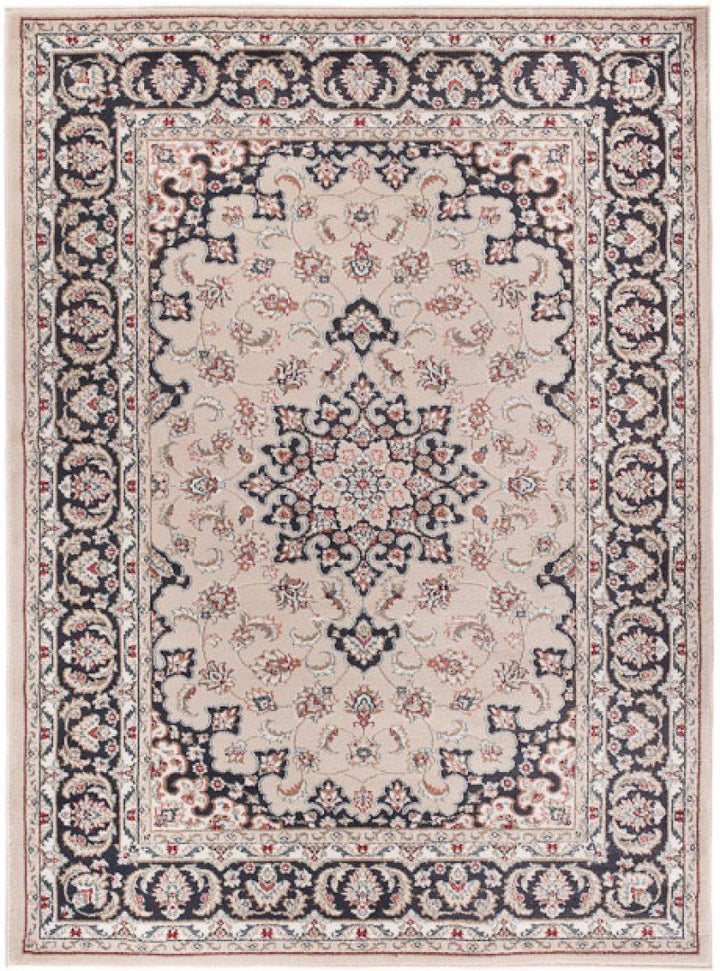 Carpeto Rugs Traditioneller Klassischer Teppich für Ihre Wohnzimmer - Beige Schwarz - Perser Orienta
