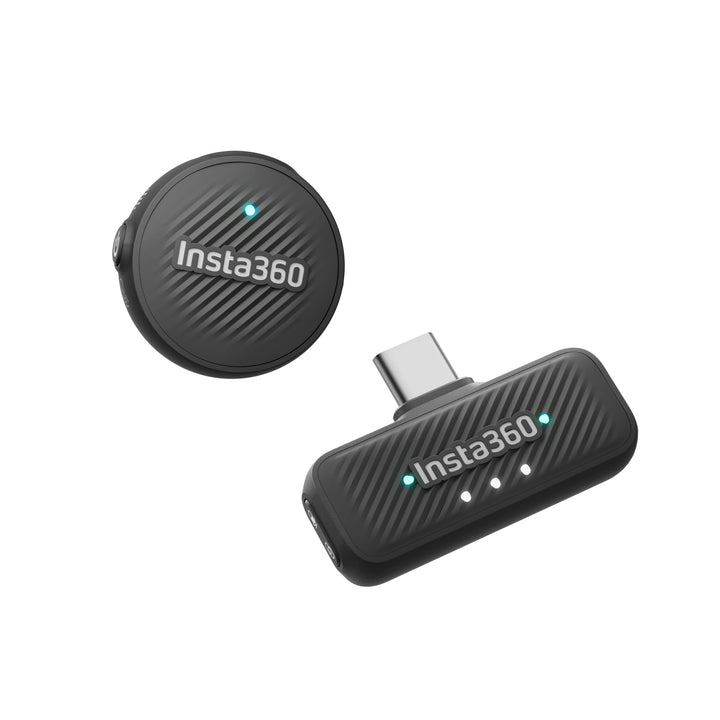 Insta360 Mic Air (1 TX + 1 RX), Rauschunterdrückung, 300 m Reichweite, Drahtloses Mikrofon für iPhon