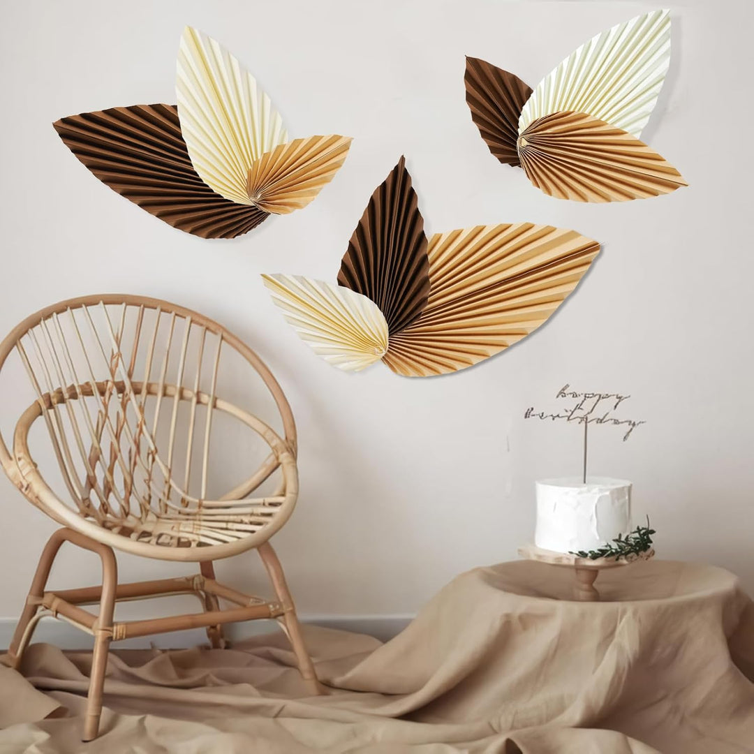 Easy Joy Autumn Decorations,Papier Leaves Deko,Hanging Paper Fan Garland Decoration,Fall Decor,Herbs