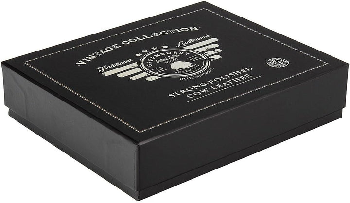Greenburry Vintage Black Geldbörse Leder 12 cm