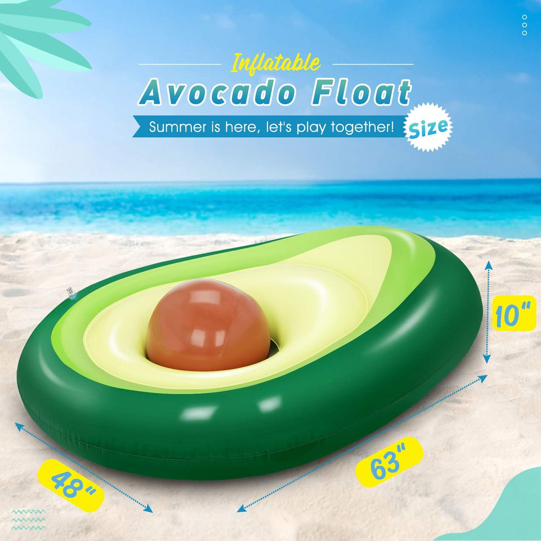Aufblasbare Avocado Luftmatratze Wasser, Aufblasbare Pool Floss mit Balls Sommer Pool Spielzeug, Sch