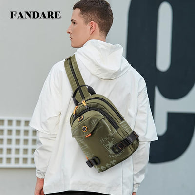 FANDARE Brusttasche Sling Bag Schulrucksack Sporttasche Herren Damen Schulranzen Umhängetaschen Cros