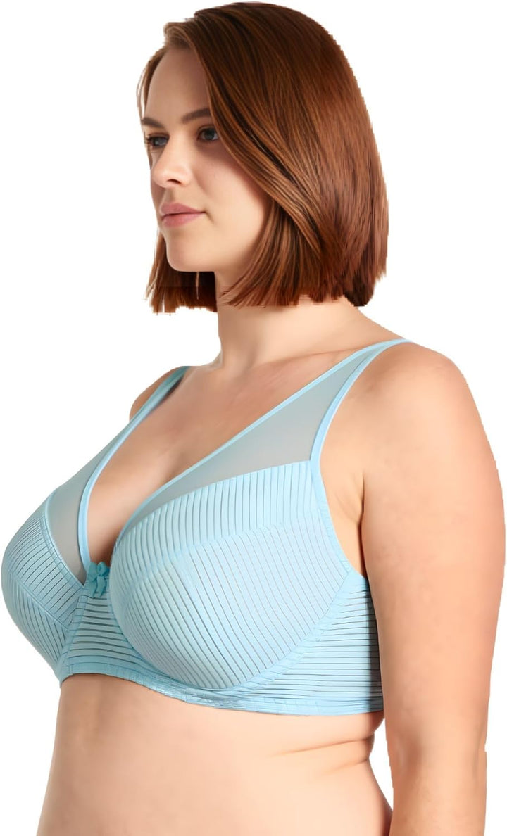 Curve Muse Damen Übergrösse Minimierer Ungefüttert Bügel Vollständige Abdeckung BH 75D Grün,rosa,lic