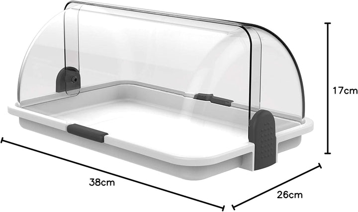 Biesse Classica Mehrzweck-Brotkasten, Kunststoff, Weiss, 38 x 26 x 17 cm Single, Single