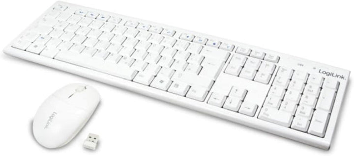 LogiLink ID0104W - Kabelloses Tastatur/Maus Set, 2, 4GHz, Tastatur 103 Tasten (+13 Hotkeys) - Maus (