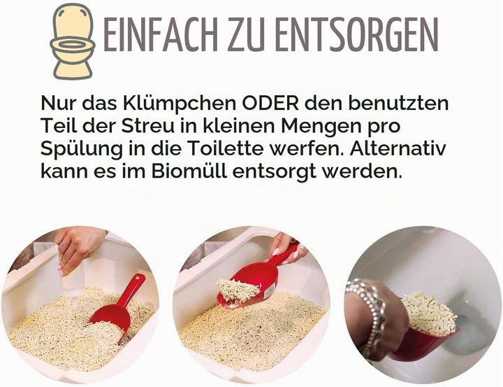 Cat&Rina BeNatural Tofu Katzenstreu, pflanzlich und stark klumpend. Biologisch abbaubar und in der T