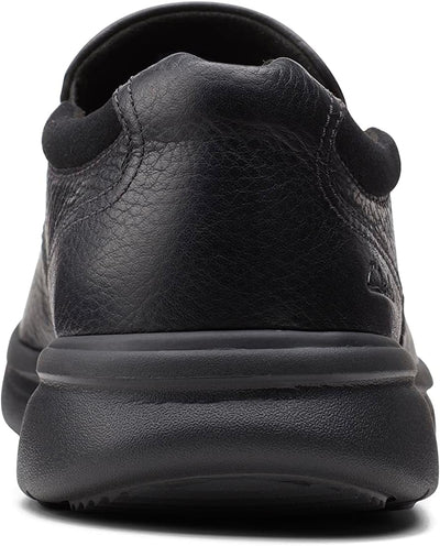 Clarks Herren Bradley Step Slipper 42 EU Blk Tumbled Lea, 42 EU Blk Tumbled Lea