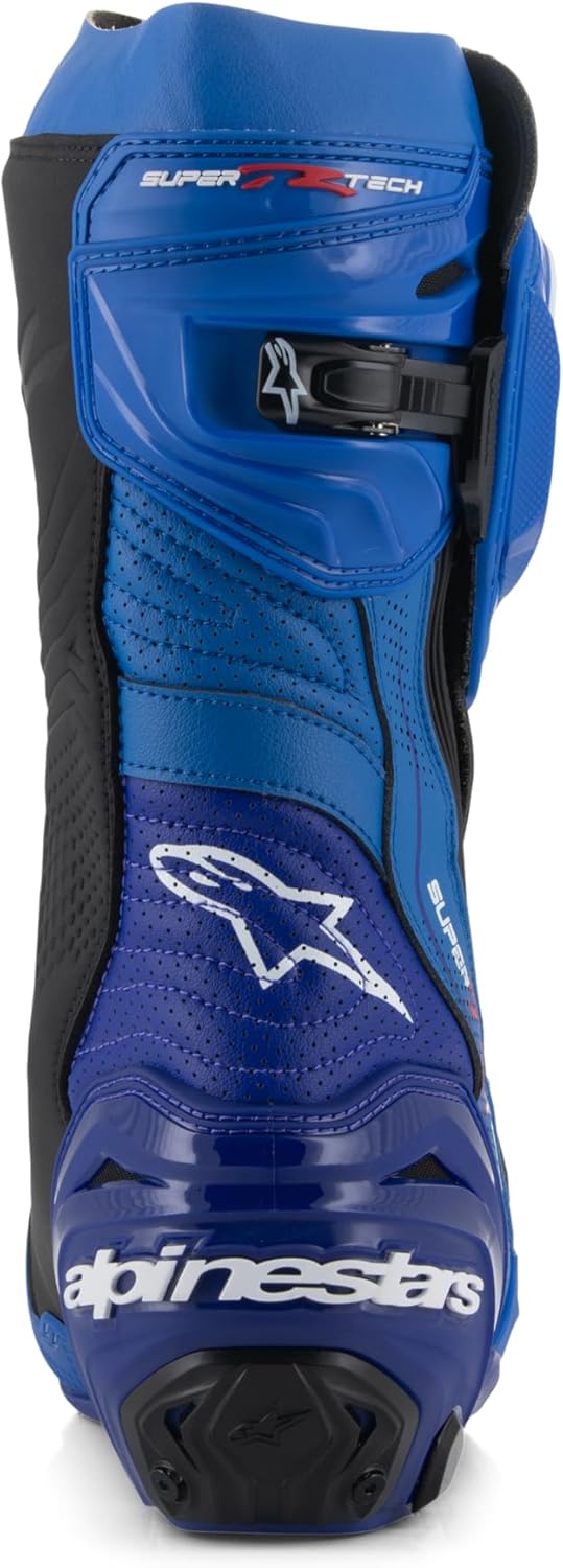 Alpinestars Supertech R Vented Motorradstiefel, blau/schwarz, 42 Blau Schwarz 42 EU, Blau Schwarz 42