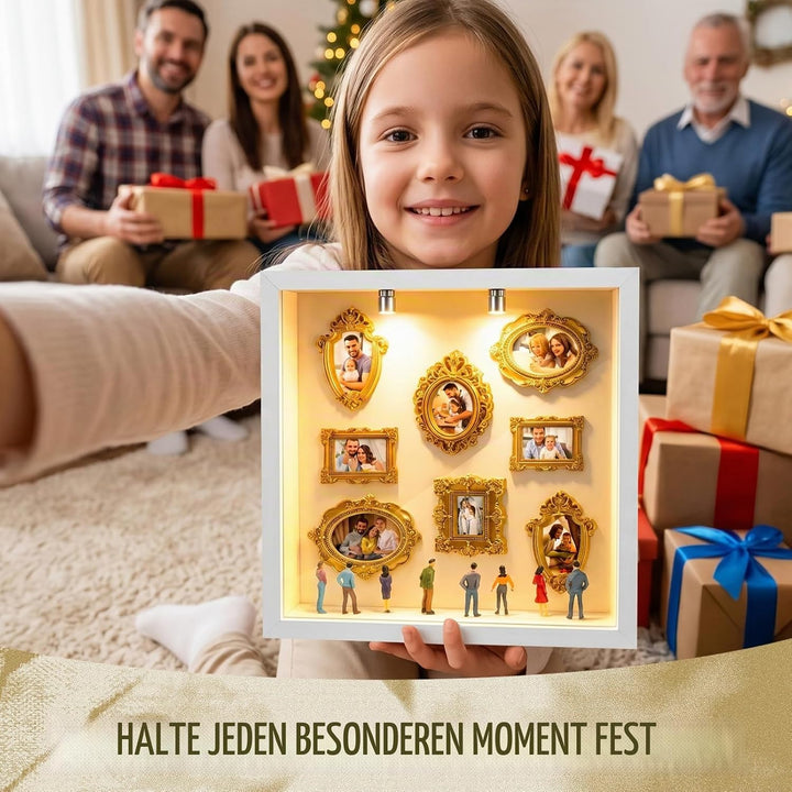 DIY Mini Museum Silhouetten Box mit LED, Mini Bilderrahmen, Museum of us, Mini Museum Bilderrahmen m