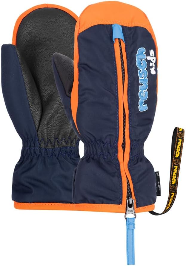 Reusch Unisex Baby Ben Mitten Handschuhe dress blue/Orange popsicle I, dress blue/Orange popsicle I