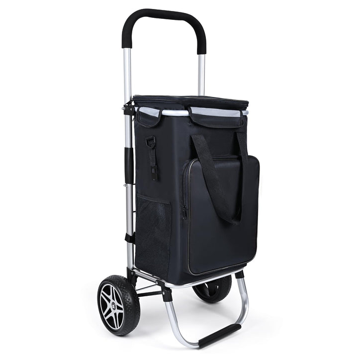 YEAUPE PRO Einkaufswagen mit Kühlfach | max. 47L & 25kg Traglast | Klappbarer 3in-1 Trolley Sackkarr