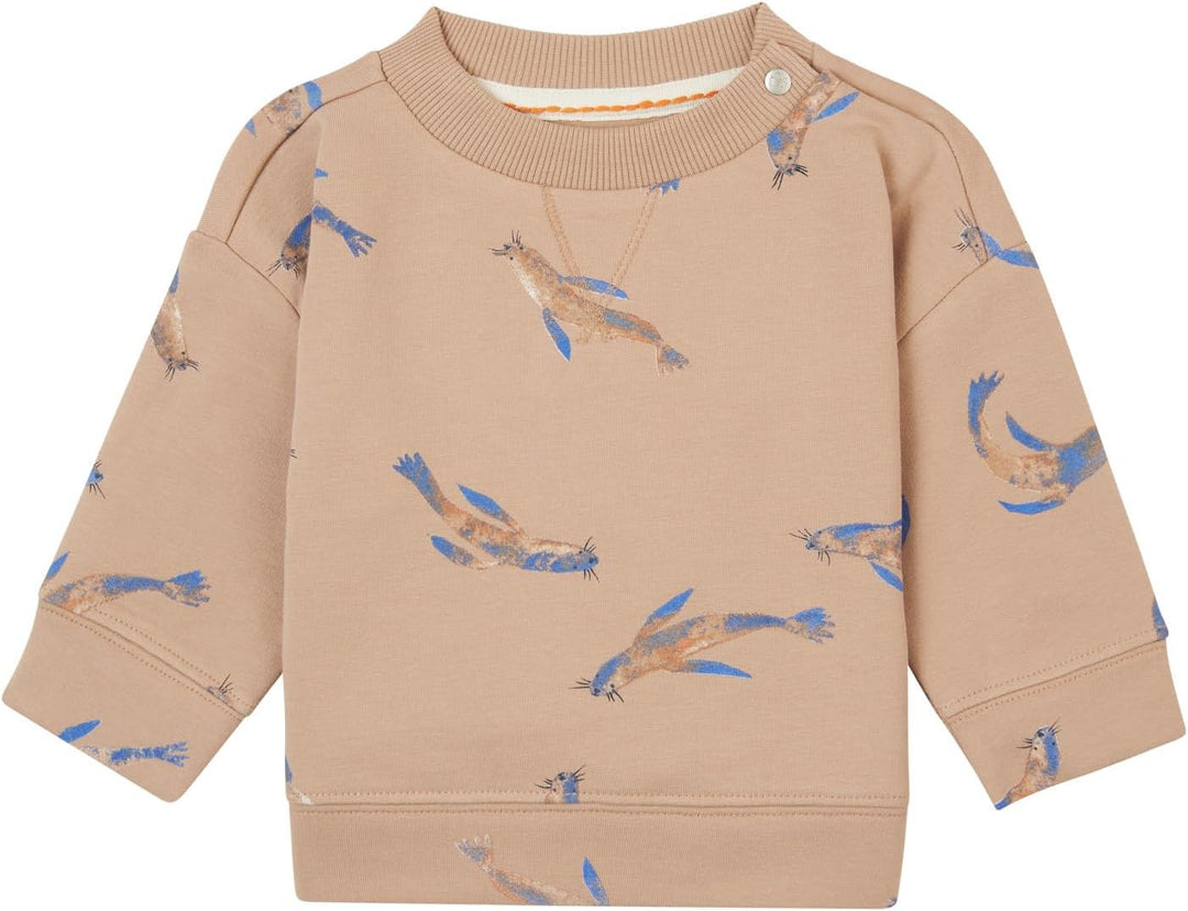 Noppies Baby-Jungen Boys Sweater Gaton Long Sleeve Pullover 80 Natural - N194, 80 Natural - N194