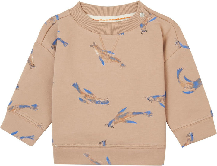 Noppies Baby-Jungen Boys Sweater Gaton Long Sleeve Pullover 80 Natural - N194, 80 Natural - N194
