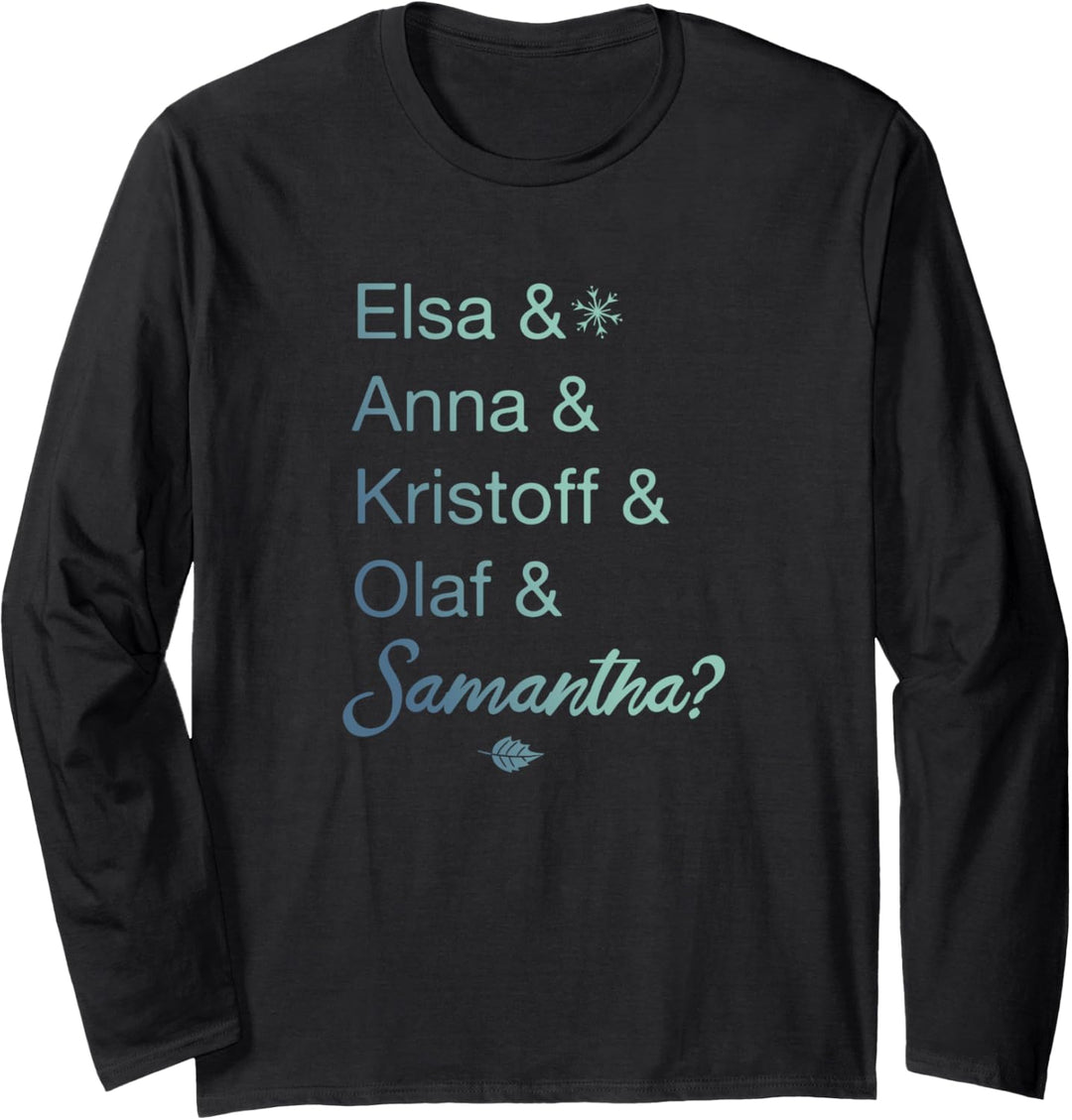 Disney Frozen 2 Character Name Stack & Samantha Langarmshirt