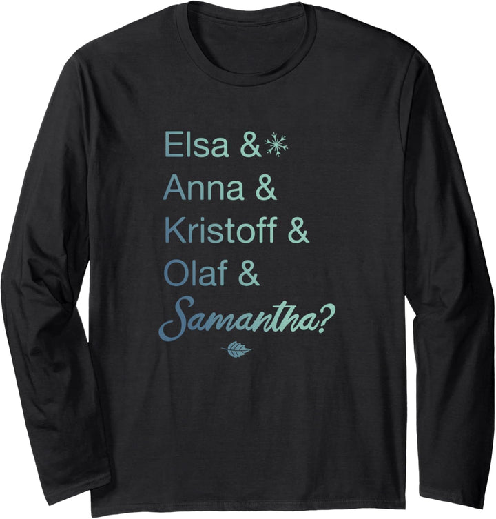 Disney Frozen 2 Character Name Stack & Samantha Langarmshirt
