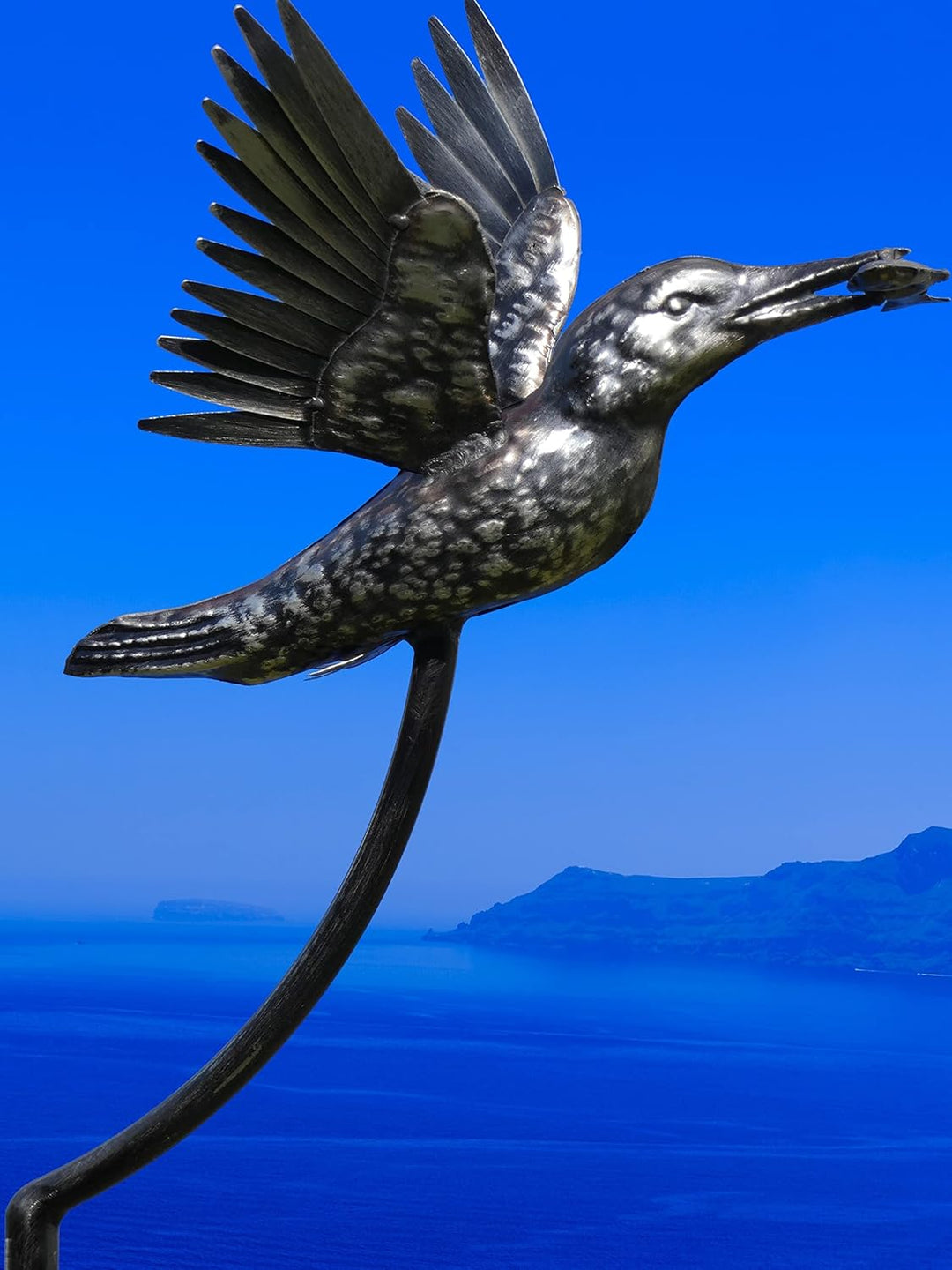 Pommerntraum ® | Edelstahl Regenmesser Niederschlagsmesser Pluviometer Vogel hochwertige Gartendeko