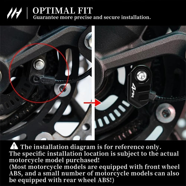 MotHeart Motorrad-ABS-Sensor-Schutzgehäuse für Ninja ZX-4RR 2023-2025 CNC-verarbeitet Vorderrad/Hint