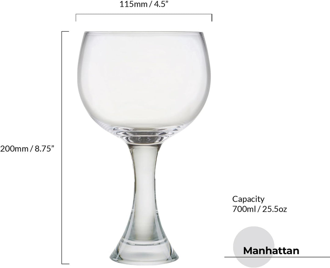 Anton Studio Designs Manhattan Gin-Gläser, durchsichtig, Set aus 2 Gläsern, Gin-Gläser