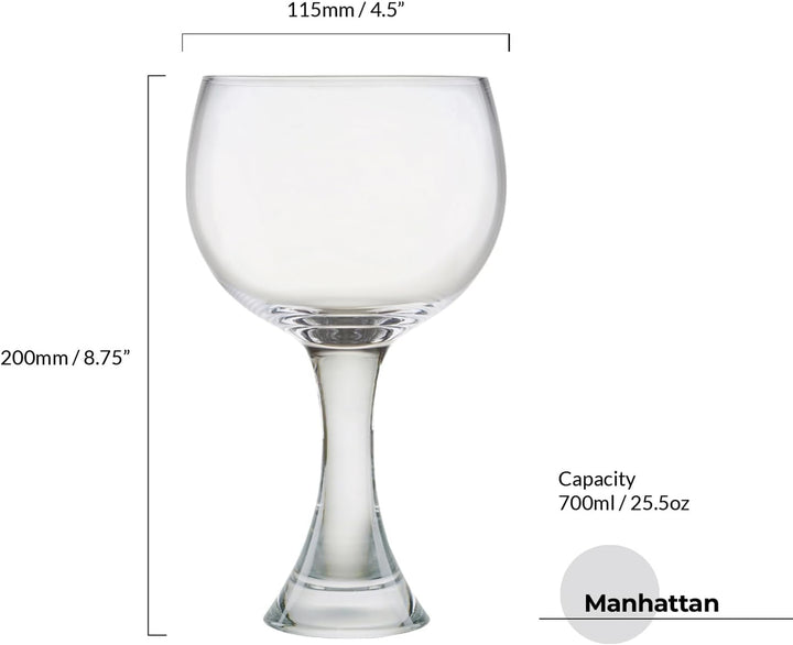 Anton Studio Designs Manhattan Gin-Gläser, durchsichtig, Set aus 2 Gläsern, Gin-Gläser