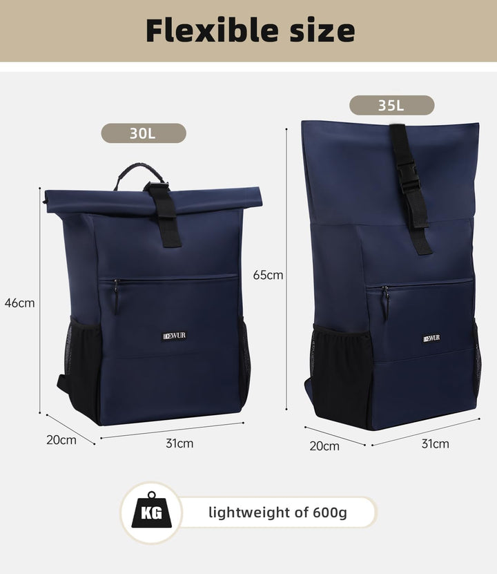 DEWUR 35L Thermo Rücksack Kühlrücksack Kühltasche Wasserdichter Picknickrücksack mit Flaschenöffner