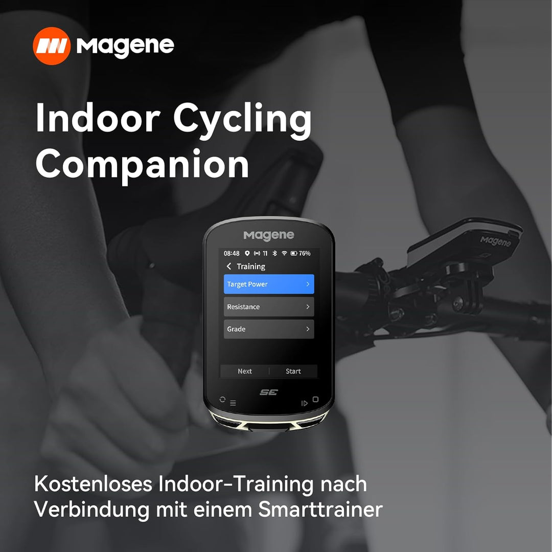 Magene C506SE GPS Kabellos Fahrradcomputer, Streckennavigation, 2,4-Zoll-wasserdichte-Farbbildschirm