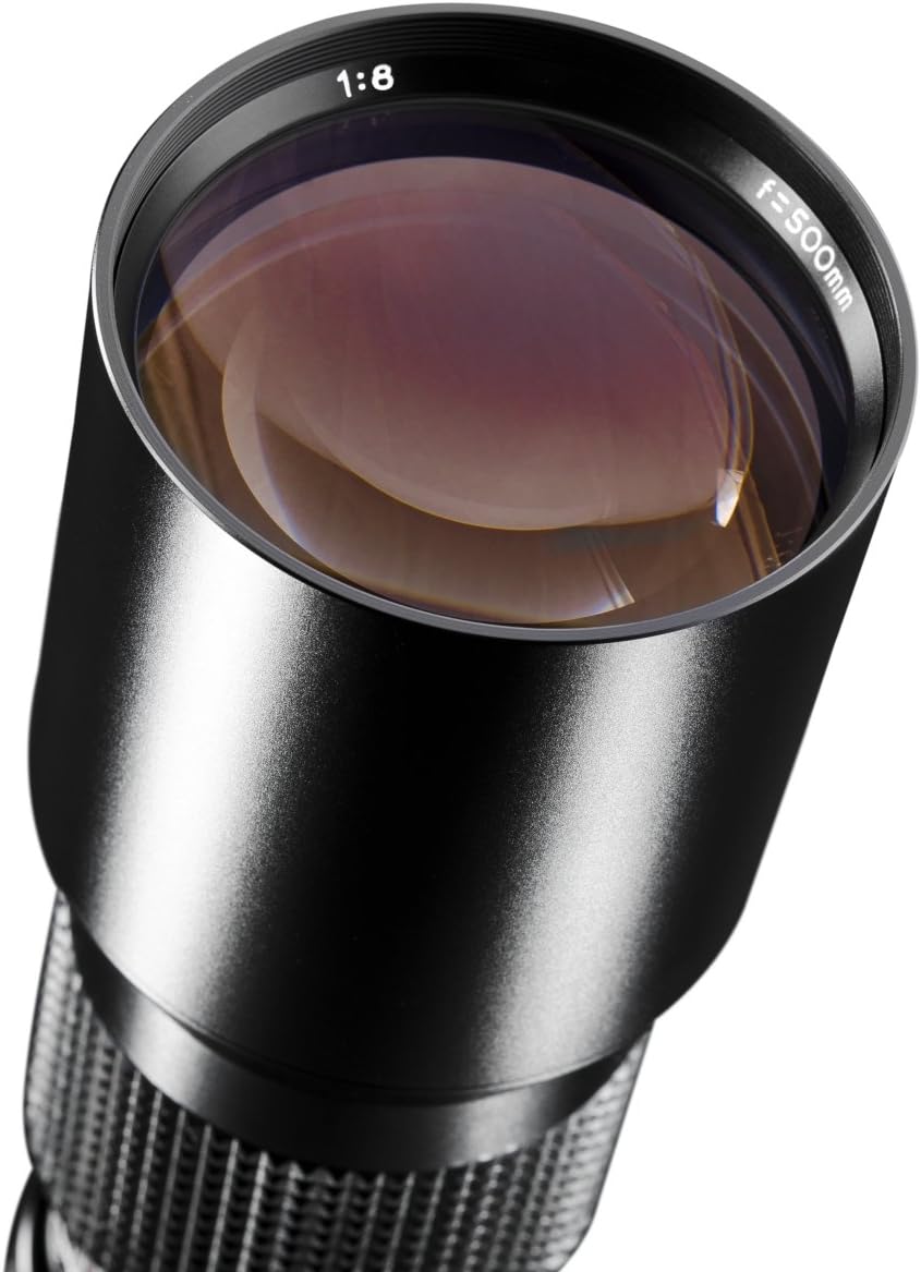 Walimex 12730 500mm 1:8,0 DSLR-Objektiv für Pentax K Bajonett schwarz (manueller Fokus, für Vollform