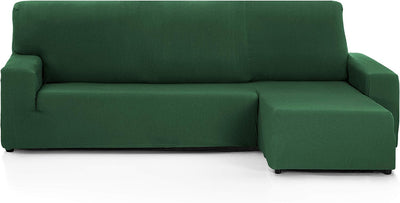 Martina Home - Sofabezug für Chaise Longue, Modell Túnez, Stoff, Flaschengrün, kurzes Eckteil rechts