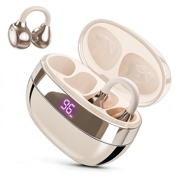 Clip-on Open-Ear Bluetooth-Kopfhörer Wireless,Bluetooth 6.0,60 Stunden Ultra-Lange Akkulaufzeit,Komf