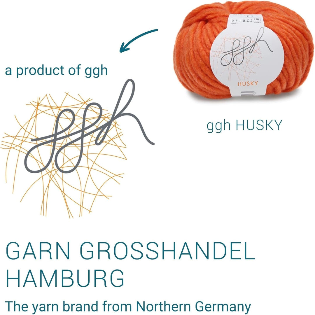 ggh Husky Box - 6 Knäuel - dicke Wolle aus Schurwolle - gegeignet zum Stricken oder Häkeln - Farbe 0