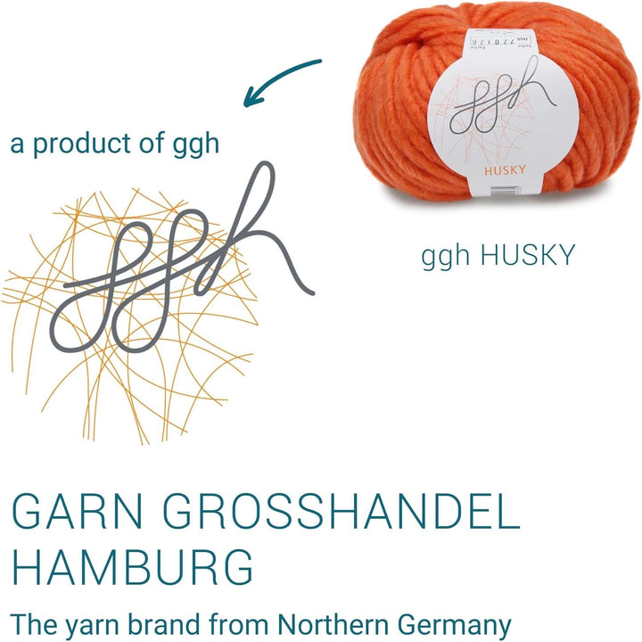 ggh Husky Box - 6 Knäuel - dicke Wolle aus Schurwolle - gegeignet zum Stricken oder Häkeln - Farbe 0