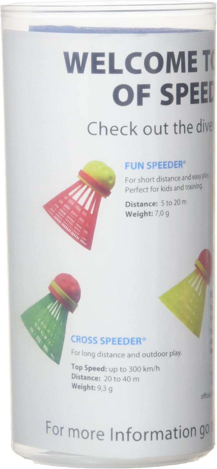 Speedminton FUN Set - Alternative zu Beachball/Federball inkl. 2 HELI Speeder für Strand, Park, Gart