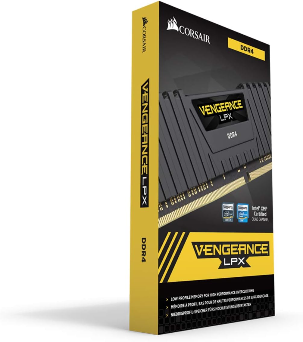 Corsair VENGEANCELPX32GB (4x8GB) Ddr43600(Pc4-28800) C181.35Vdesktop Memory -Black 4 x 8 GB, 4 x 8 G