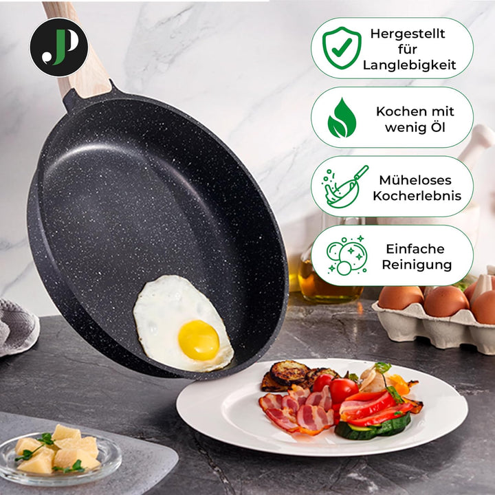 JUST PERFECTO Induktions Töpfe Set 15 pcs - Pfannenset mit deckel - Induktions Töpfe Set - töpfe & p