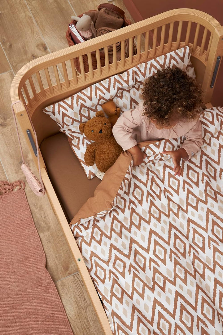 Meyco Baby Bettwäsche Ikat, Juniorbett (atmungsaktives Material, Bettbezug aus 100% Baumwolle, inklu
