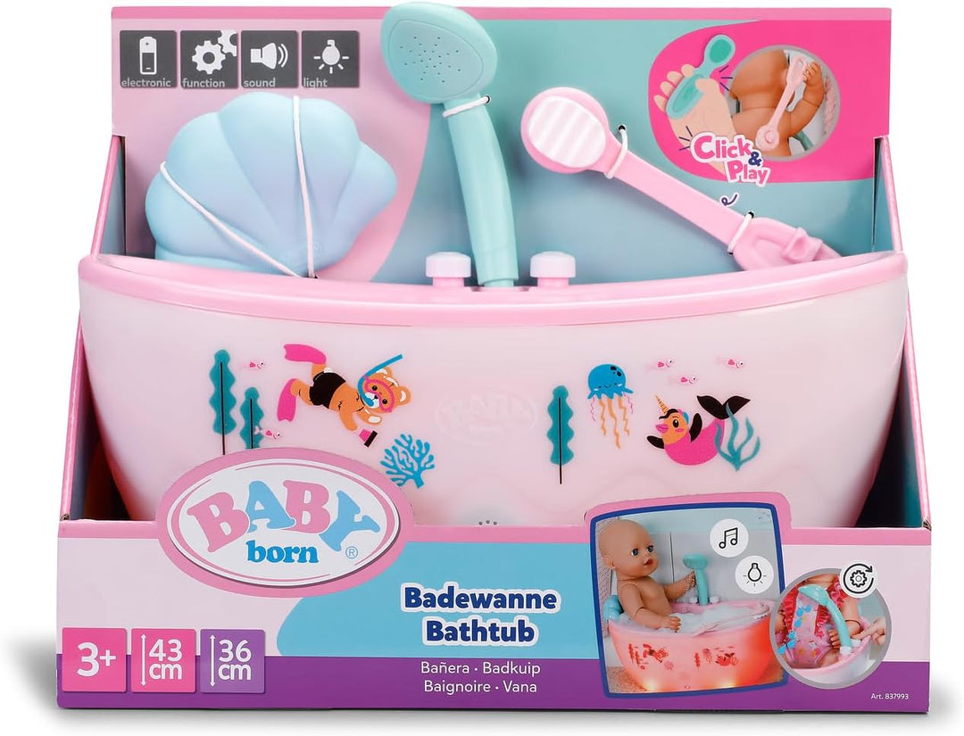 BABY Born Badewanne mit Licht- und Soundeffekten für 36 und 43 cm Puppen
