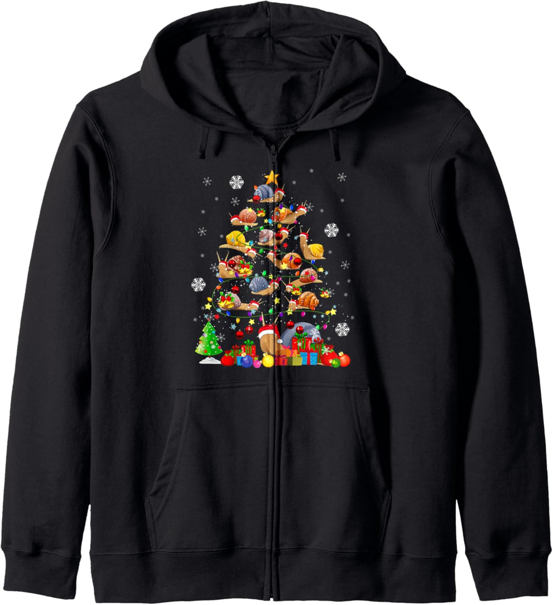 Christmas Tree Snail Christmas Santa Animal Lover Kapuzenjacke