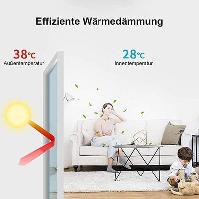 Solar Systems Fensterfolie Sonnenschutzfolie für Wärmeisolierung mit Montagekit - Anti-UV Solarfolie