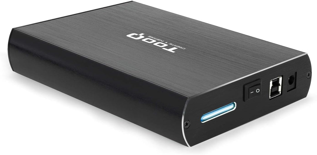 TOOQ TQE-3531B - 3,5"-HDD-Gehäuse, (SATA I/II/III, USB 3.0), Aluminium, LED-Anzeige, Schwarz