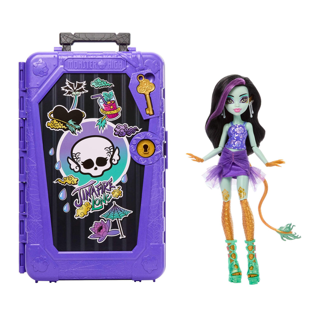 Monster High Skulltimate Secrets Jinafire Long Puppe und Zubehörset, Destination: Gore-geous Oasis m