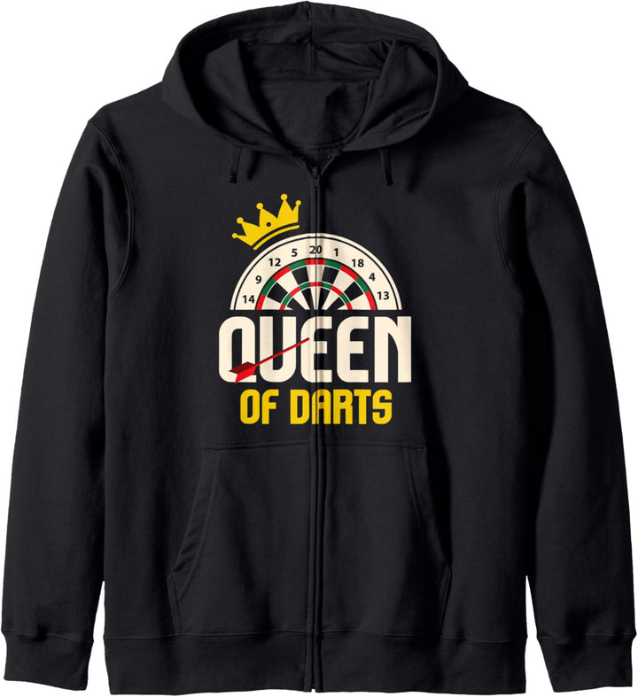 Dartkönigin I Dart Sport I Dart Spieler I Dart Kapuzenjacke