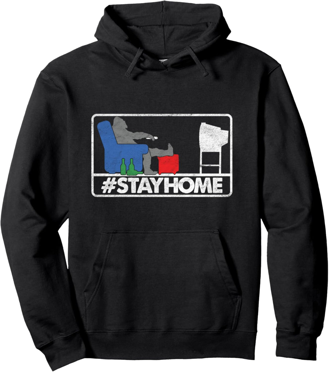 Zu Hause Bleiben Fernsehen Fernseher TV Freizeit Geschenk Pullover Hoodie