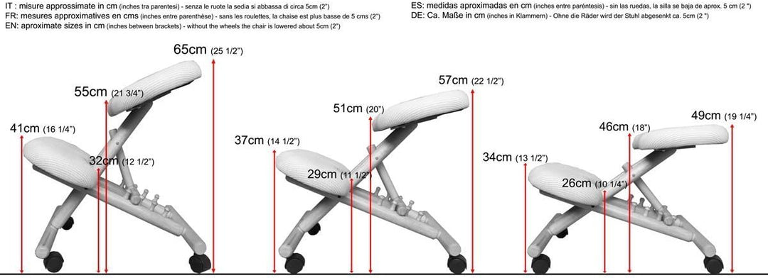 cinius Ergonomischer Stuhl Orthopädischer Kniestuhl Computerstuhl Kniehocker Stoff Schwarz/Natural F